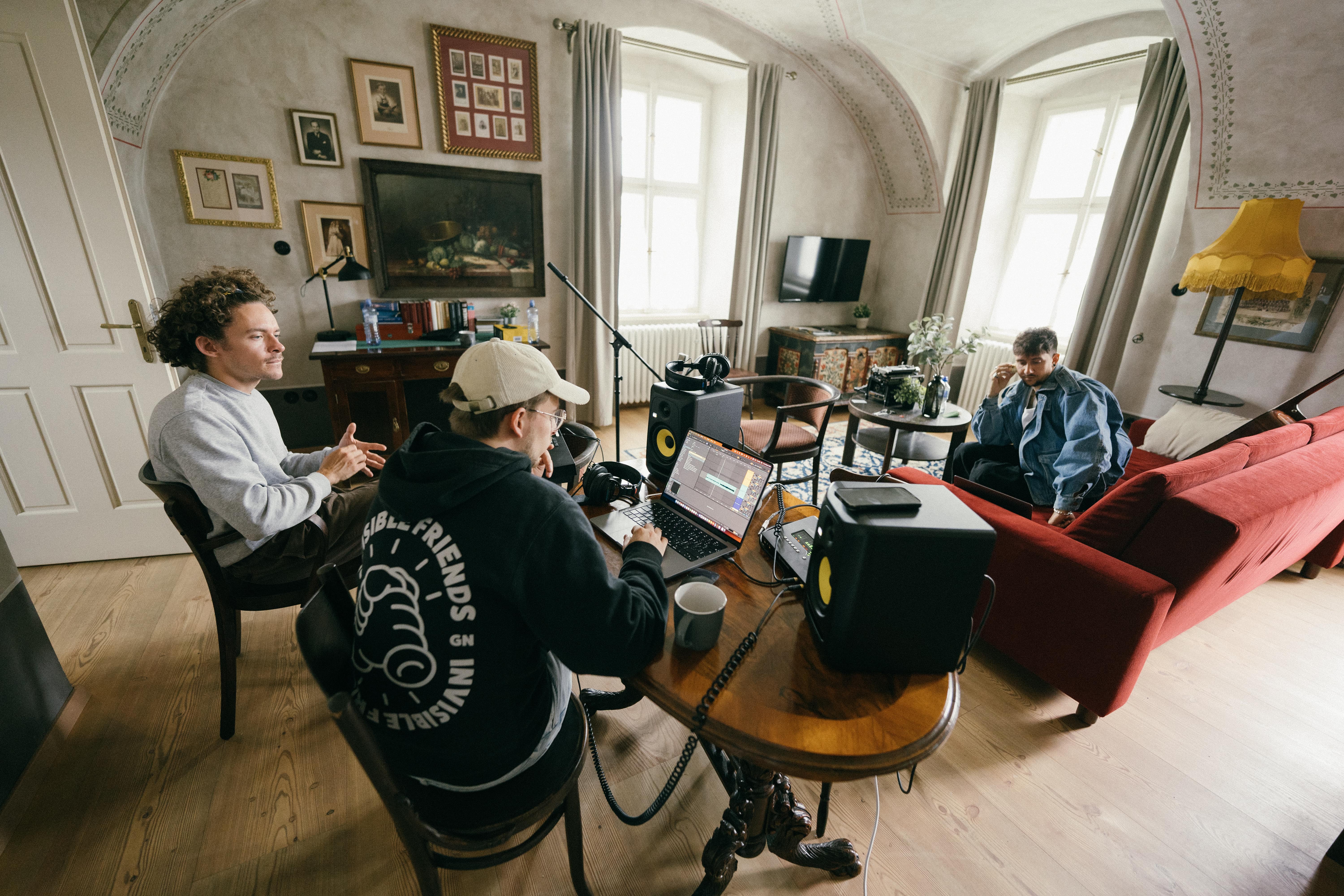 Remy Cooper in the studio